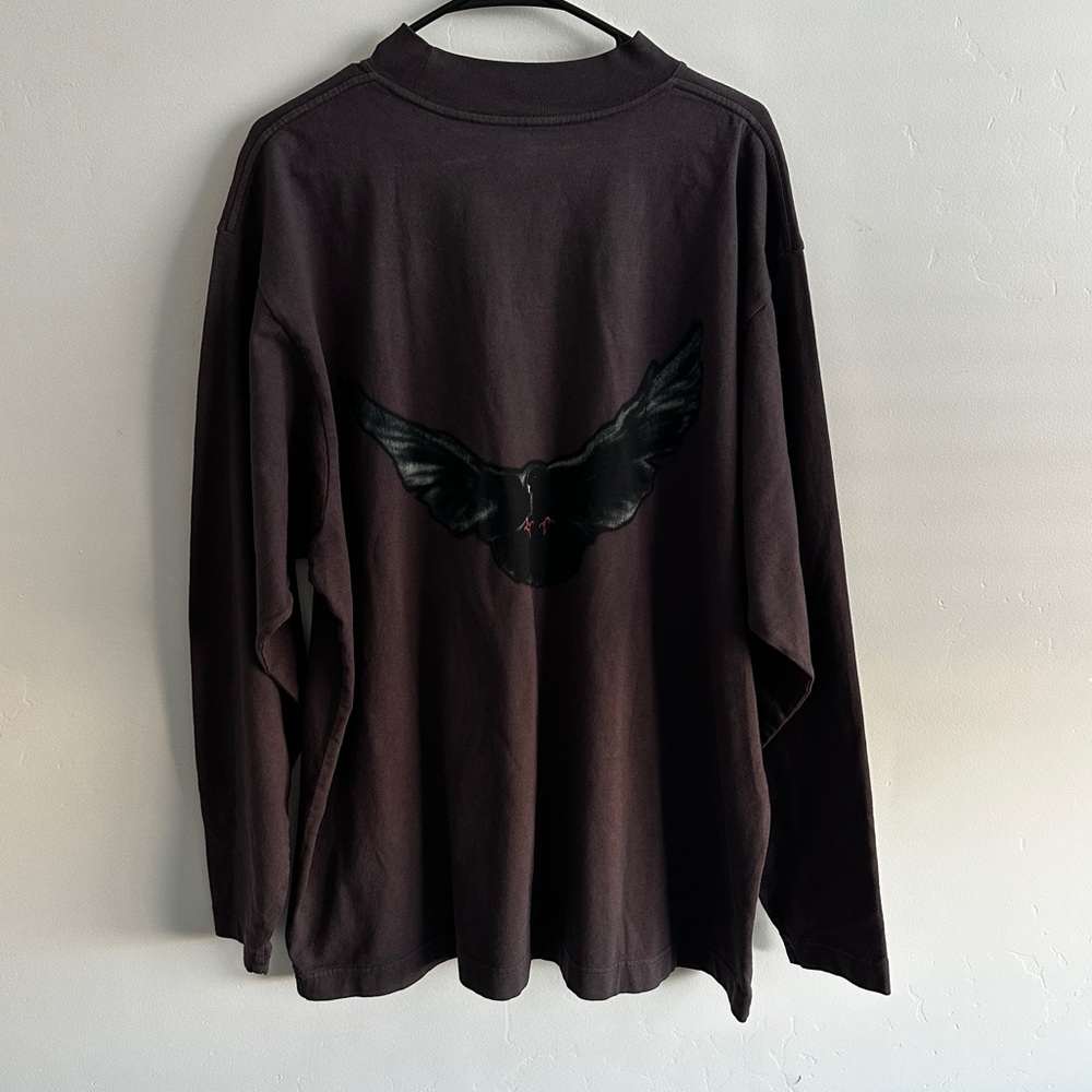 Yeezy Gap Engineered by Balenciaga Dove Long-Sleeve Tee Black Size Small